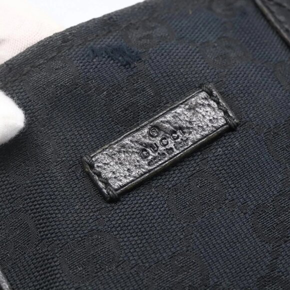 GUCCI GG Canvas Web Sherry Line Hand Bag Black Red Green 131228 Auth 152084 - Picture 12 of 16